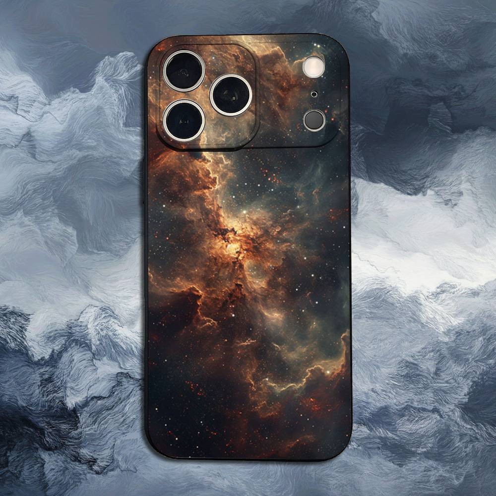 Space For Galaxy Universe For iPhone 13,16,11,14,17,12,15,Plus,Pro Max,XS,X,XR,SE,Mini,8,7,Phone Case Soft Silicone Black