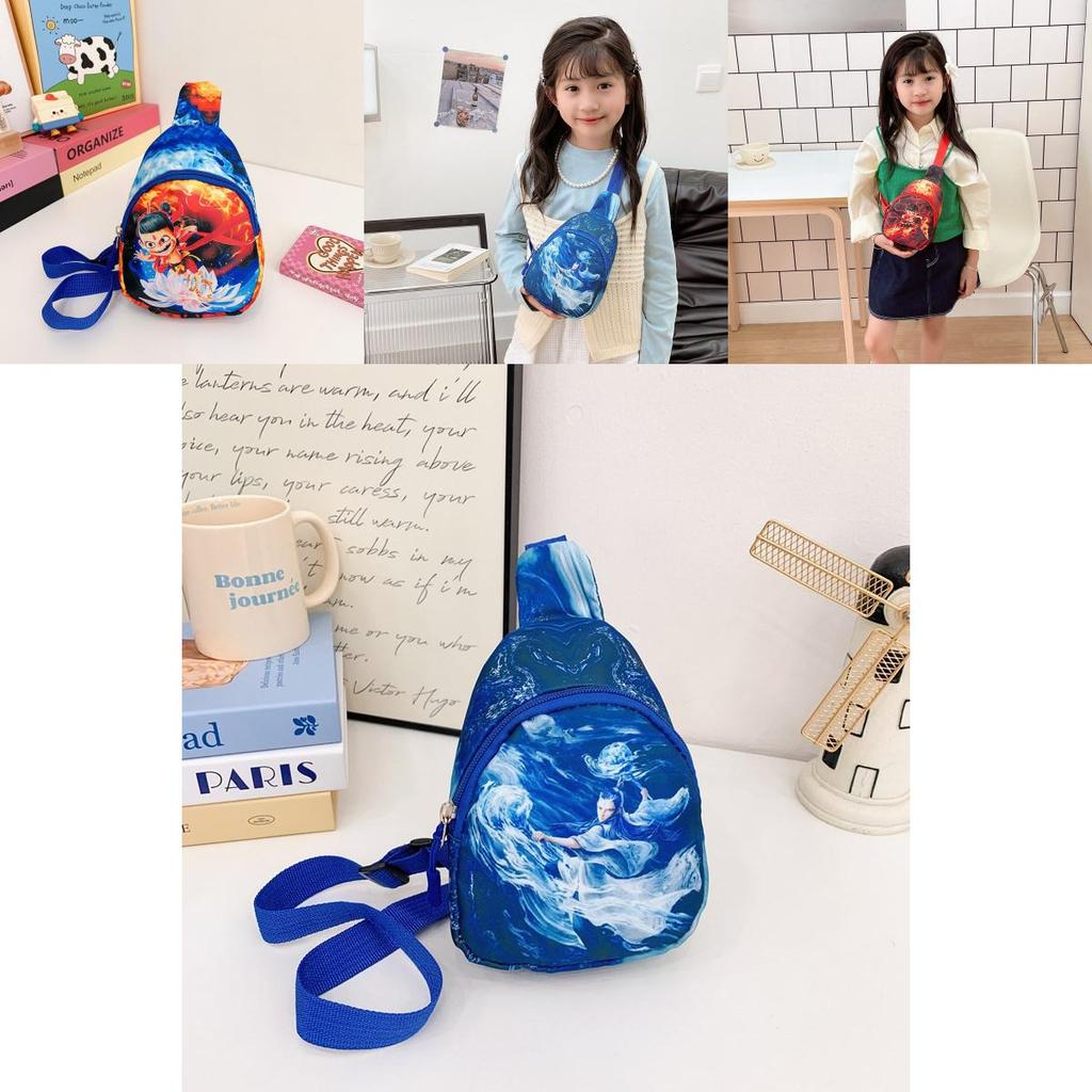 Cartoon Baby Crossbody Bag With Breathable Nylon Material For Preschool Kids