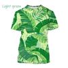 Monstera 3D Printing T-shirt Personality Plant Monstera Men's And Women's Fun Hip-hop Harajuku Unisex Couple T-shirt Tops