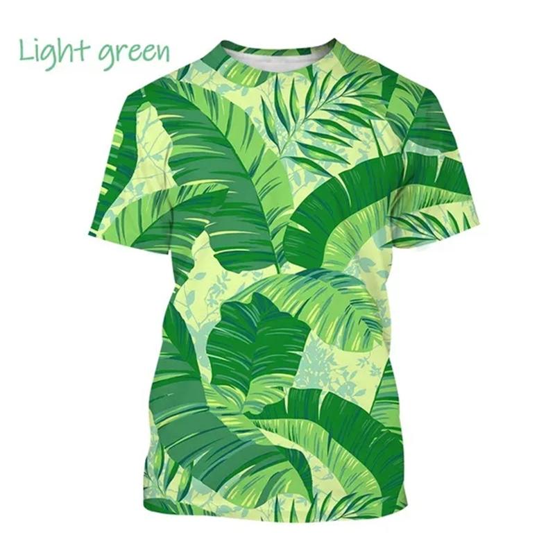 Monstera 3D Printing T-shirt Personality Plant Monstera Men's And Women's Fun Hip-hop Harajuku Unisex Couple T-shirt Tops