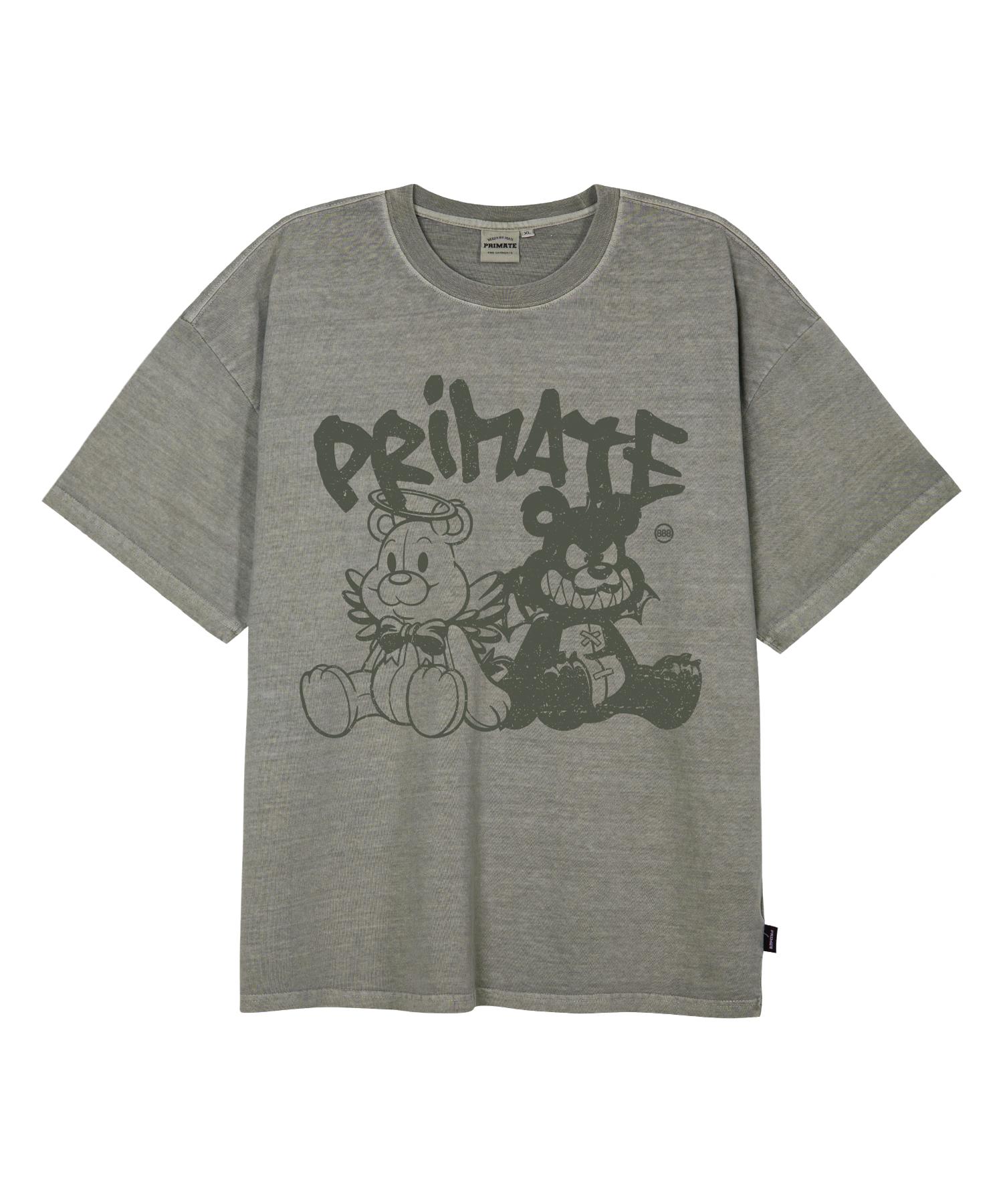 Prime Eight Demie Oversized Pigment Short Sleeve T-Shirt 4 Colors Ghost Beige/L