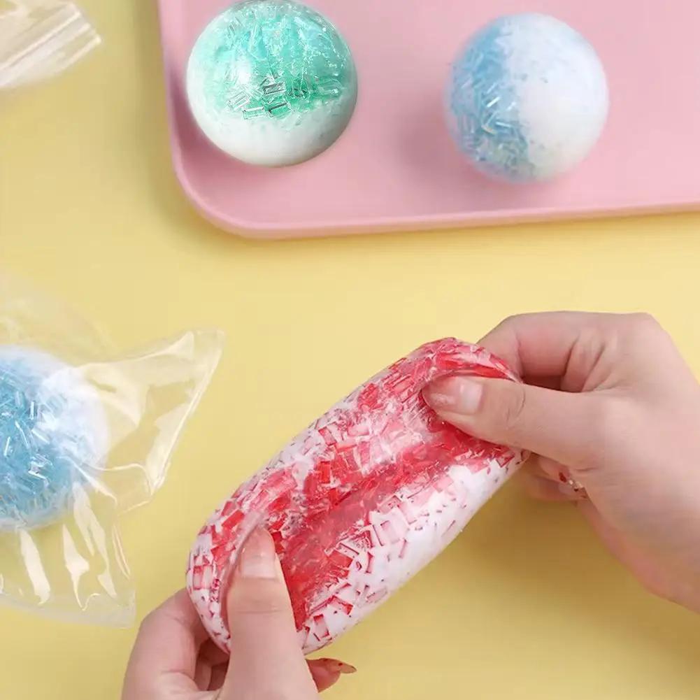 1-20PCS Crushed Ice Cream Soft Squishy Ball Stress Relief Handmade Decor Squeeze Decompression Fidget for Adult