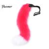 Soft Plush Fox Mask Cosplay Mask, Fluffy Tail, Costumes Props, Fuzzy Two Dimensional Photography Gear for Costume Party Anime Convention And Role Play