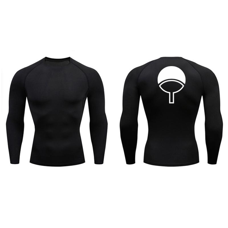 Graphic Long Sleeve Compression Shirts for Men Sporty Athletic Quick Dry Tshirts Tops Gym Workout Running Baselayers Undershirts S