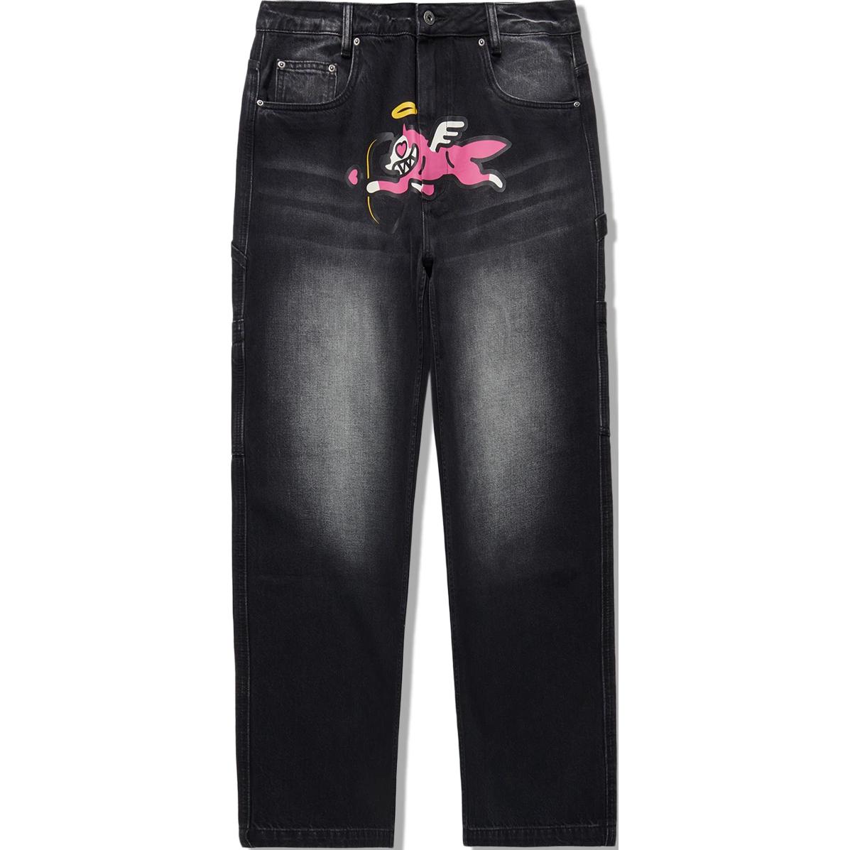 

Li Ning Принтованные Моющиеся Джинсы средней посадки Удобные Дышащие Универсальные Прямые Мужские джинсы Черные AJQU171-1 L