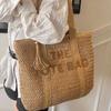 Breathable Weave Tote Bag Bohemian Women Shopping Handbag Trendy Straw Shoulder Bag  Travel