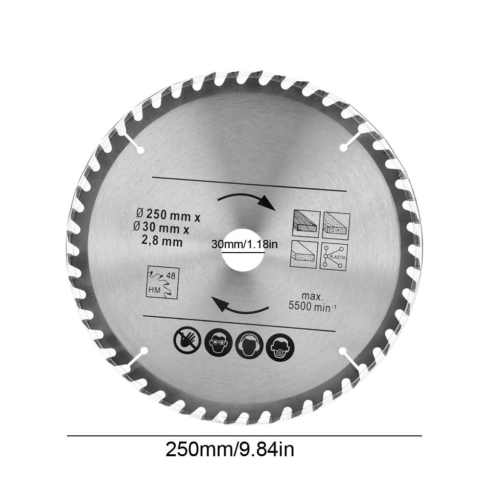 Circular Saw Blade 250mm 48T & 60T TCT Saw Disc Blade 30mm Bore