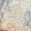 White Flower Petal Cherry Blossom Peach Blossom Falling Petal Floral Gradient 5D Self Adhesive Nail Art Sticker Manicure Decals