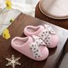 Fashion 2025 Winter New Style Women's Dot Bow Design Cute Indoor Casual Cotton Slippers Soft Soled Comfortable Warm Short Plush Deaggers