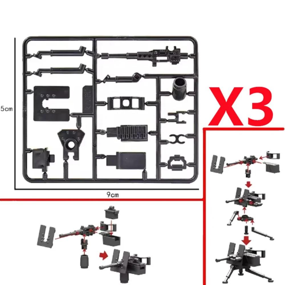 Vojenský MOC Stavebnice zbraní Těžký kulomet Gatling M19 NSV Figurky Dělostřelectvo Odminovací Pistole Kulka Hračka Dárek K013