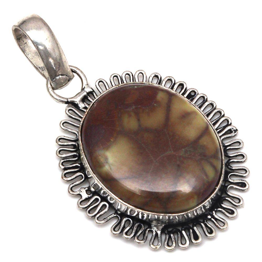 

Pendant Lemon Chriosoprase Gemstone Mother Day Silver Jewelry 1.75