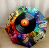Colorful Music Notes Automatic Umbrella with 8-Rib Sturdy Construction Durable Everyday Carry Umbrella Fashionable Accessory Birthday/Christmas Gift