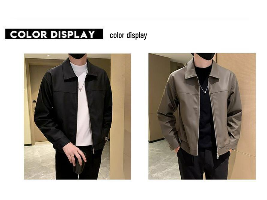 Rogue & Handsome 2025 Men's Trendy Motorcycle Leather Jacket - Short, High-End Design, In Stock.