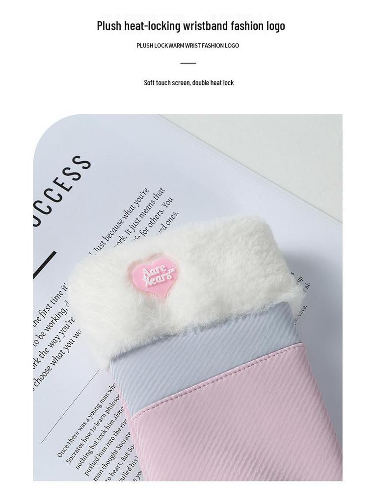 Women's Winter Velvet Touchscreen Gloves: Warm, Waterproof, Windproof, Non-slip, Ideal for Cycling, Driving, and Riding