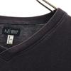 Armani Jeans Made In Italy Short Sleeve V Neck T-shirt L Charcoal Navy Men's Used