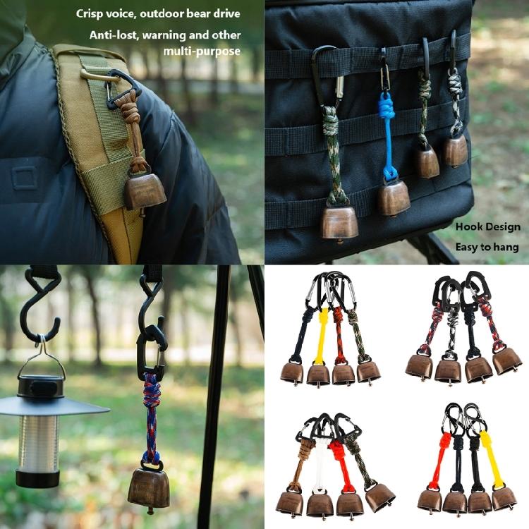 Bear Bells Outdoor Metal Pendant Keychains Camping Hiking Bear Protections Loud Cowbell For Outdoor Activity