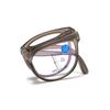 Unisex Portable Folding Progressive Multifocal Reading Glasses Luxury Round Far Sight Eyewear Blue Light Blocking Eyeglasses