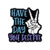 Motivational Cartoon Medal: Creative Metal Brooch with English Lettering for Clothing Accessories