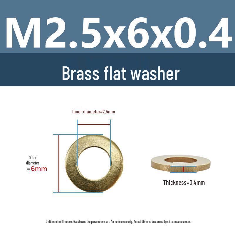 Yigu Durable Brass Flat Washers: M2-M12 Screws