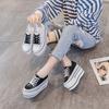 Muffin Shoes Platform Leather Surface Two Wear White Shoes Inner Height Increase Spring Korean Version Women's Board Shoes Casual Shoes