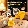Boxing Husky Hand Puppet Interactive Stuffed Plush Glove Toy for Children Holiday Gift Role Play Activity