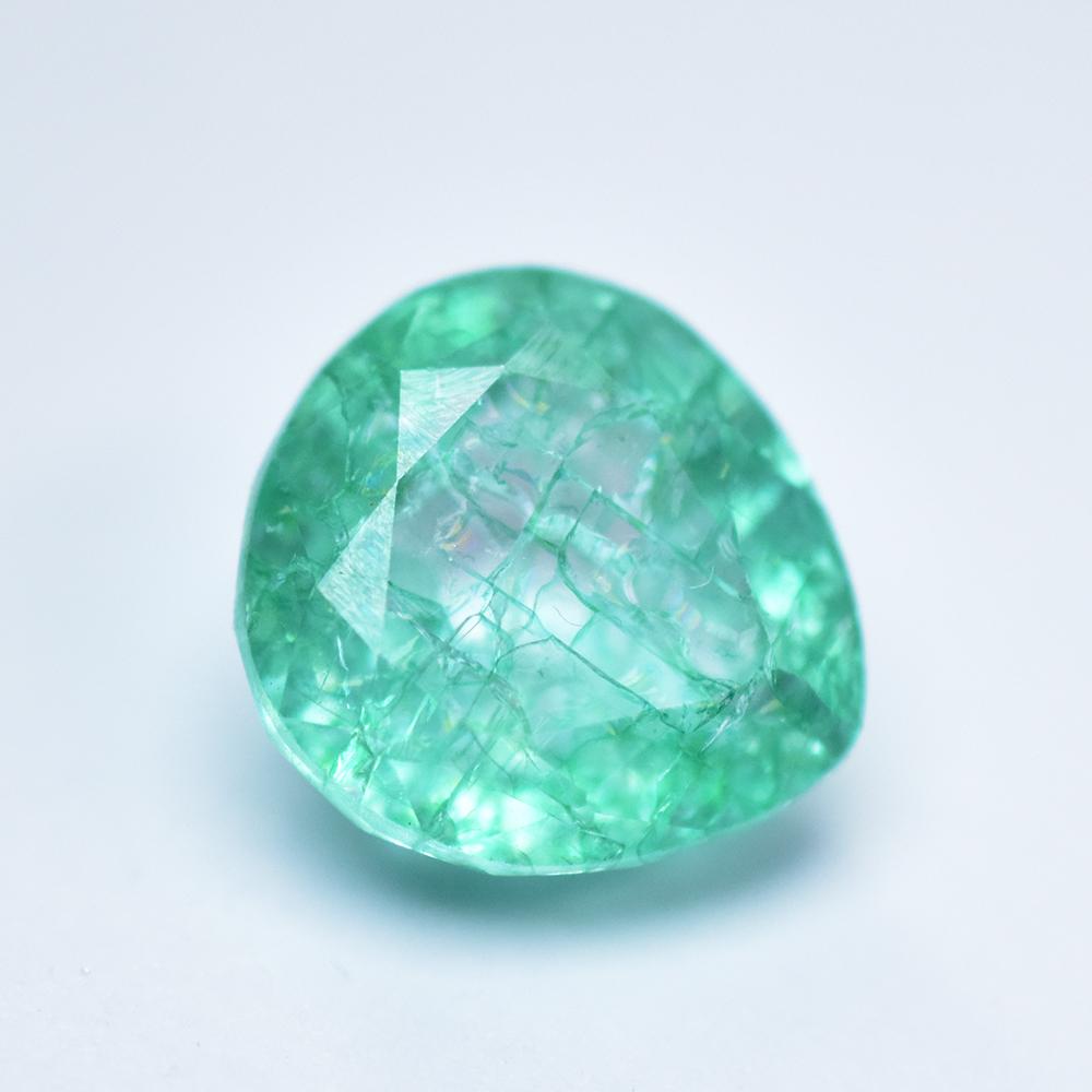 11x10mm Pear Cut Green Emerald NATURAL Loose Gemstone For Loved Ones