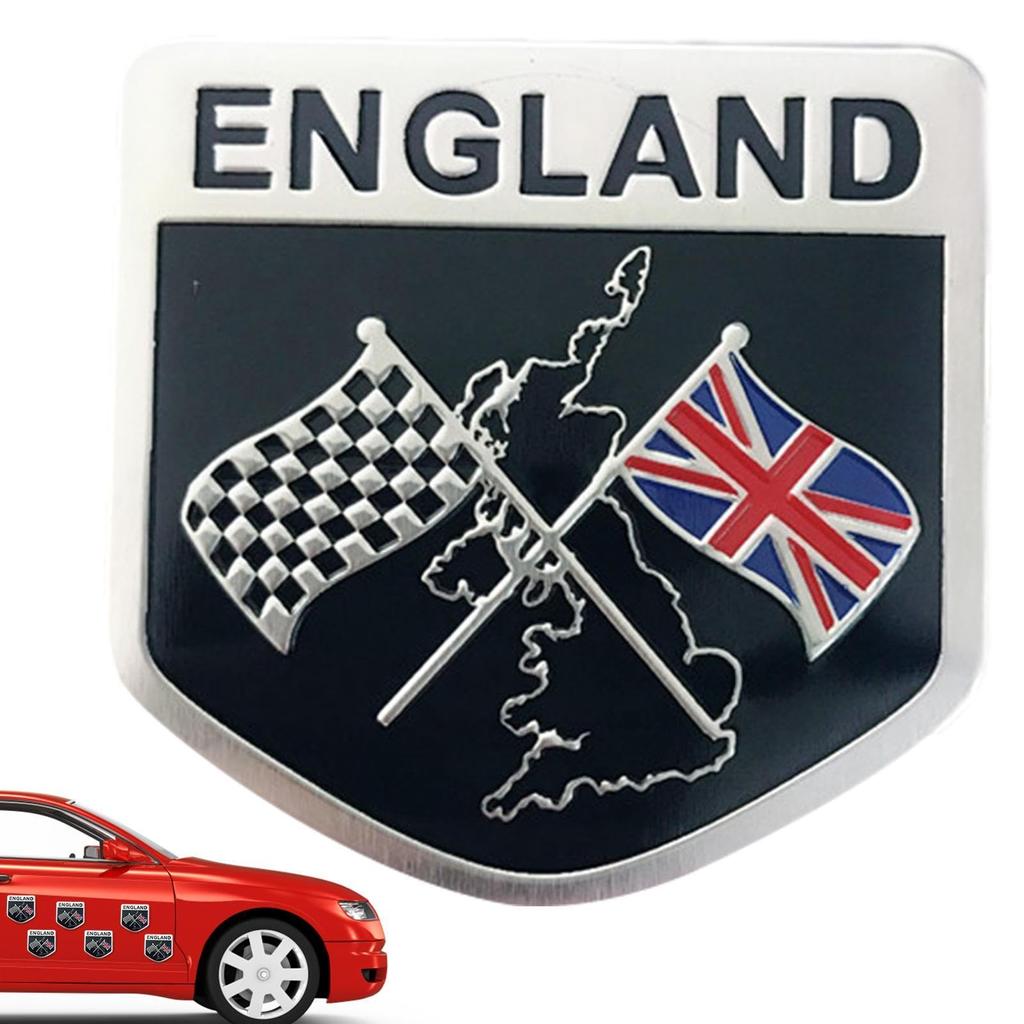 Union Jack Flag Emblem Sticker,England UK Flag Alloy Emblem Badge - Elizabeth II Anniversary