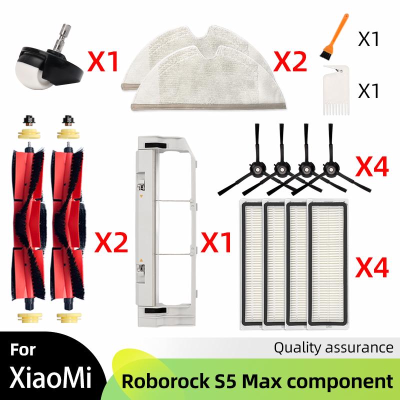 For Xiaomi 1S Roborock S5 S5 Max S6 S6 MaxV S6 Pure E4 E5 Vacuum Cleaner Accessories Main Side Brush Cover HEPA Filter Mop Parts