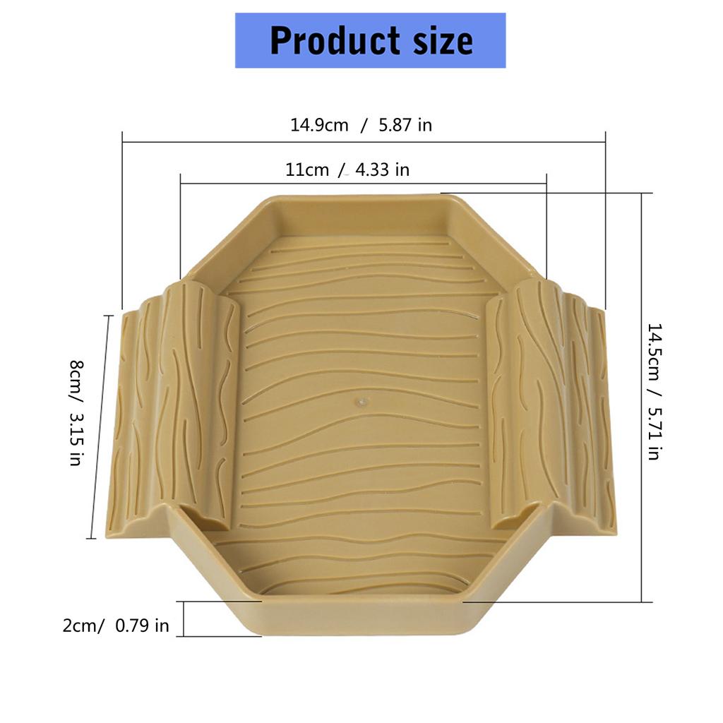 Miniature Turtles Soaking Tub Habitat Simulation Plastic Reptiles Bath Water Basin with Ramp For Indoor And Outdoor