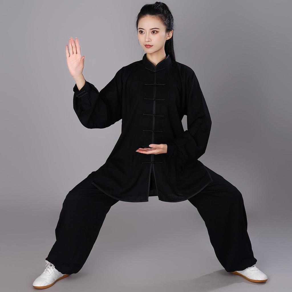 Tai Chi Anzug für Damen: Bestickte Frühjahrs-Herbst Performance & Trainingskleidung, Neuer Chinesischer Langer Mittellanger Stil