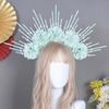 Charming Flower Crowns Headpiece Traditional Chinese Flowers Hair Accessory Eye Catching Floral Headband Ornament