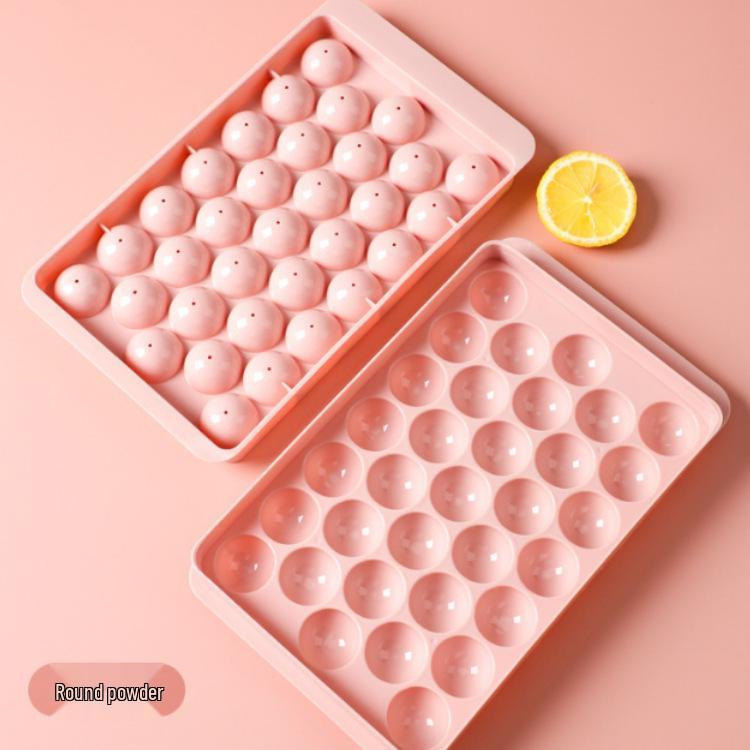 Summer With Lid Round Ice Ball Tray - Creative Homemade 33-Grid Ice Cube Mold