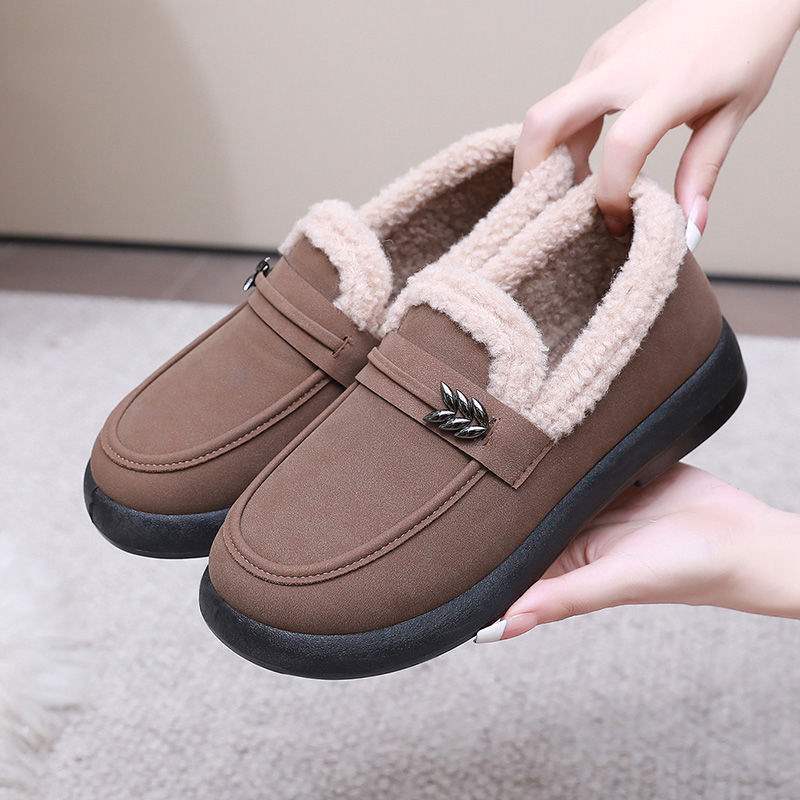 Cotton shoes women's Korean version Doudou shoes short snow boots four seasons warm Mao Mao shoes soft sole non-slip