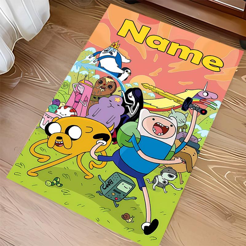 Custom personalization Adventure Time Print Area Rug - Soft, Washable Non-Slip Indoor Mat,Living Room,Home&Office Decorative Rug