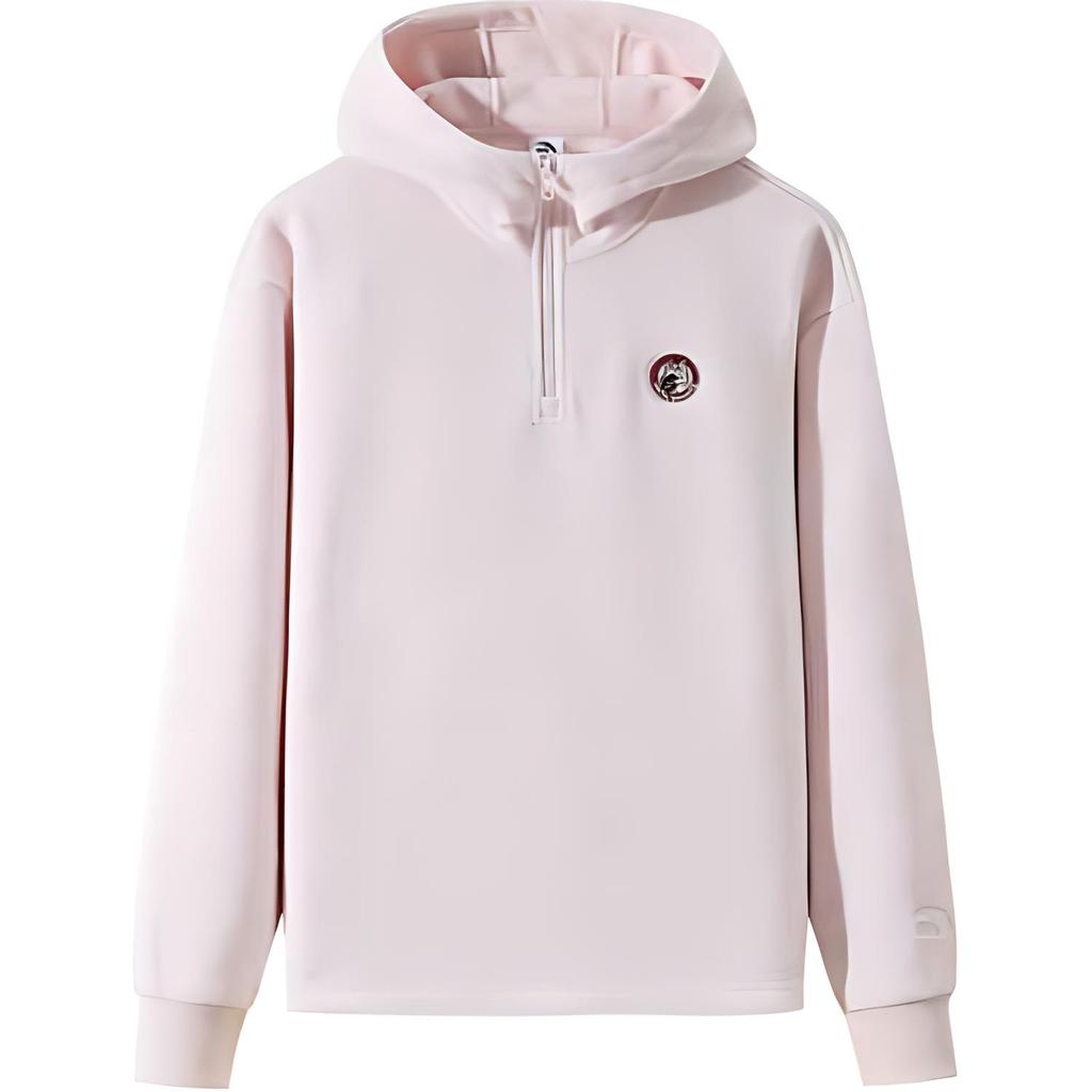 Anta Lifestyle Series Sports Casual Warm Loose Hoodie Women Hoodies Light-Pink 962448707-5
