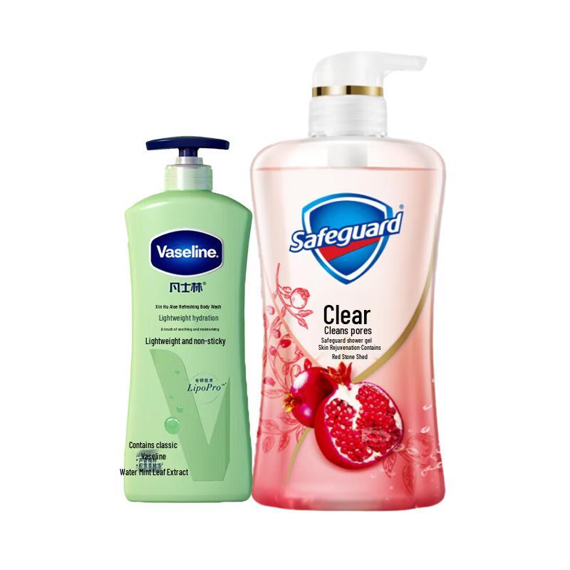 Vaseline Aloe Body Lotion & Pomegranate Shower Gel Set