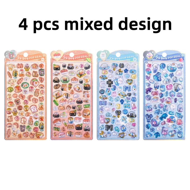 Japanese Style Mini Sweet Drop 3D Relief Stickers Scrapbooking DIY Journaling Stationery Diary Decor Cute Stickers School Supply