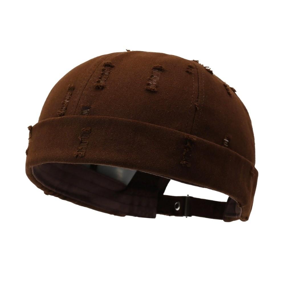 

New Hip Hop Beanies Hats Brimless Solid Color Hip Hop Hats Cotton Adjustable Landlord Hat Women