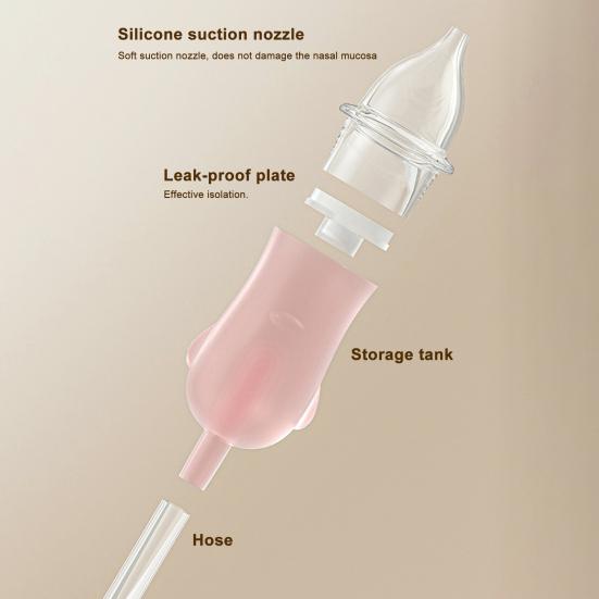 Aspirator nazal pentru copii, curățitor de nas, design compact, pompă de aspirație portabilă și ușor de utilizat, aspirator nazal manual pentru bebeluși