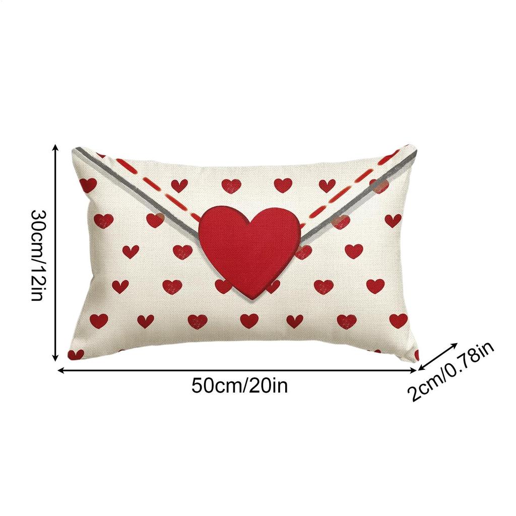 Pillow Cover for Valentine's Day Love Envelope Cushion Cover Valentine's Day Wedding Anniversary Sofa Decoration Pillow Cover