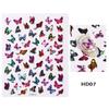 8 PC Holographic 3D Nails Stickers Nail Art Laser Butterfly Sticker Decal Butterflies Manicure Decoration Tool