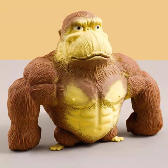 Yangyizhi Stress Relief Gorilla Squeeze Toy, Slow Rising Orangutan Fidget Anxiety Reduction Animal Shape Sensory Toy for Kids Adults