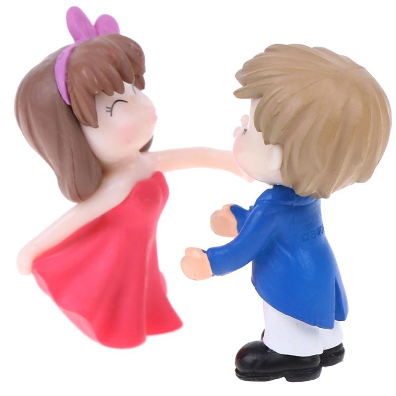 Romantische Paare DIY Miniaturfigur Gartendekoration Puppenhaus Mikro-Landschaft