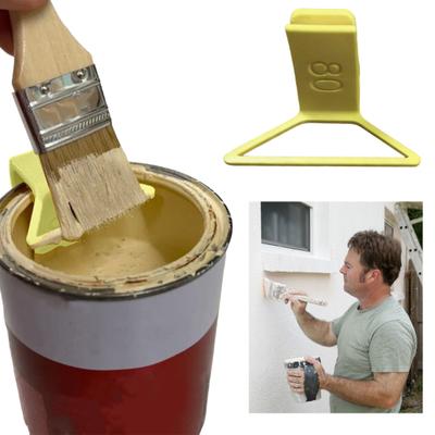 Paint Brush Storage Rack Secure Hold Clamps To Paint Can Rim Prevents Paint Waste Paint Brush Cleaning Tool Painting Accessory