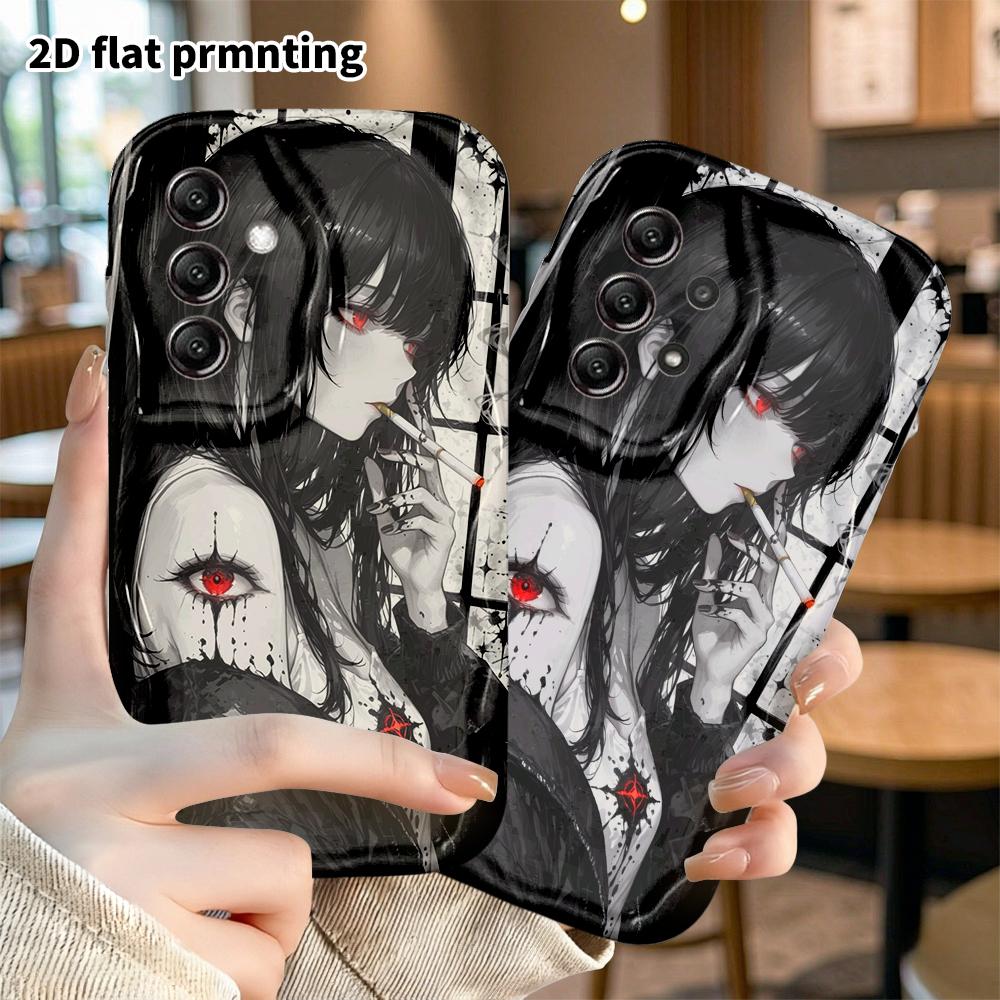 Phone Case: 2D flat, fits Samsung Galaxy A34 A35 M05 M06 S20 S22 S21 FE Plus 5G protective case, demon eye tattoo, perfect Christmas and Halloween hol