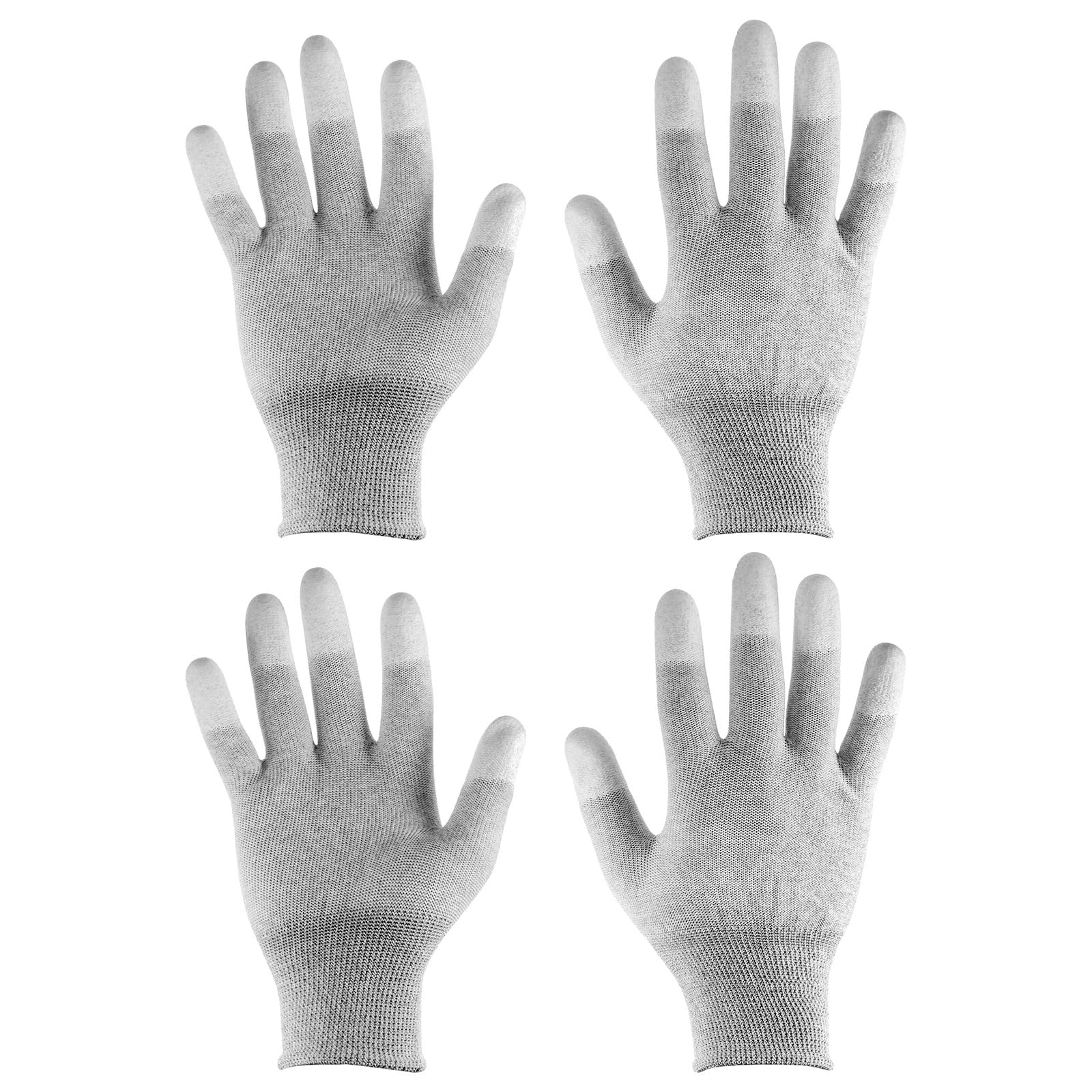 

2 Pairs ESD Antistatic Gloves 21cm High Resistance Carbon Fiber Computer Gloves for PC Computer Electronics Installation and Repair Gray [uxcell]