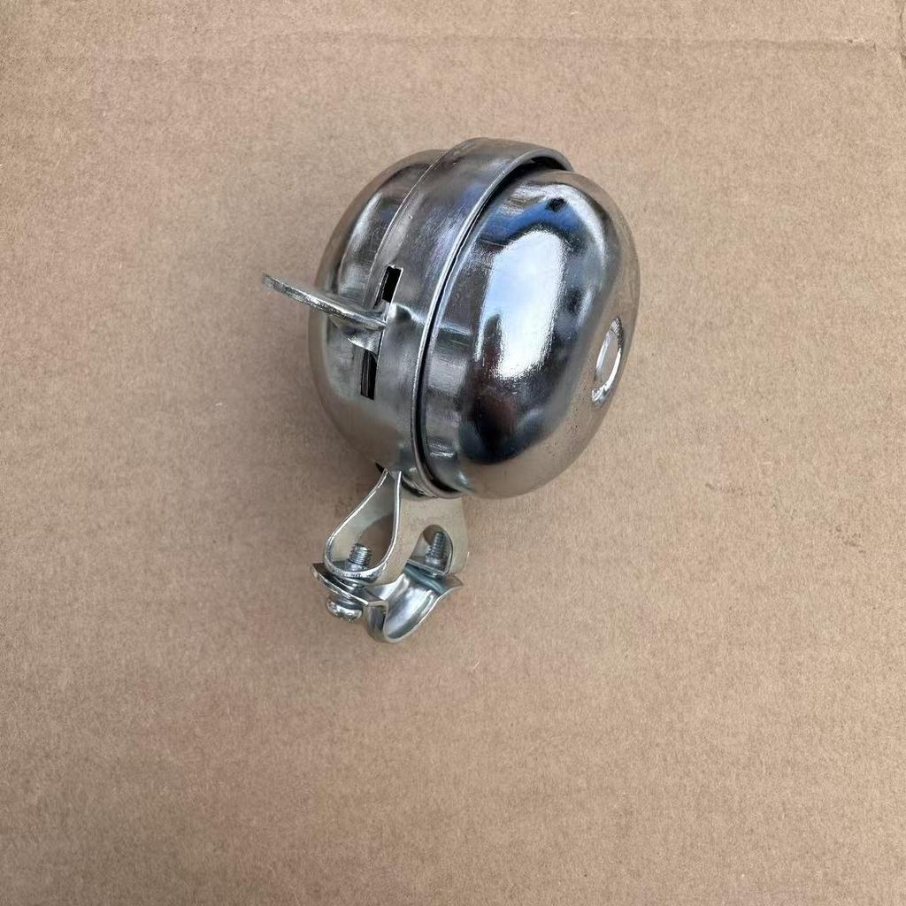 Nostalgic Retro Iron Bicycle Bell - Double-sided Rotating, Crisp Sound, Large Design