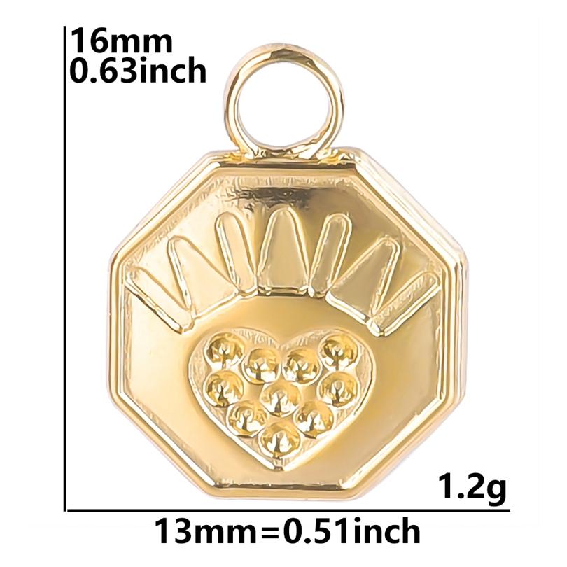 6pcs Sun Moon Stainless Steel Charms For Jewelry Making Bulk Flower Pendant Charm Gold Color Breloque Acier Inoxydable Pendant