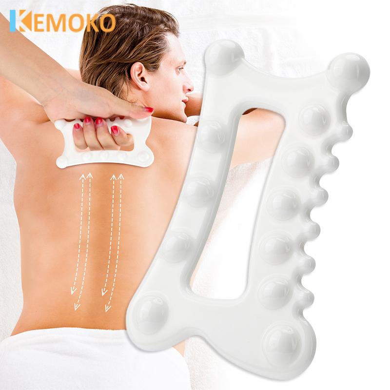 White Ceramic Scraping Board Facial Guasha Handheld Full Body Universal Type Acupoint Massager Lymphatic Face Lift Skin Care