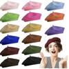Autumn Winter French Beret Wool Pumpkin hats for women Ladies Female Outdoor Thick Warm Artist Caps Gifts